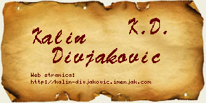 Kalin Divjaković vizit kartica